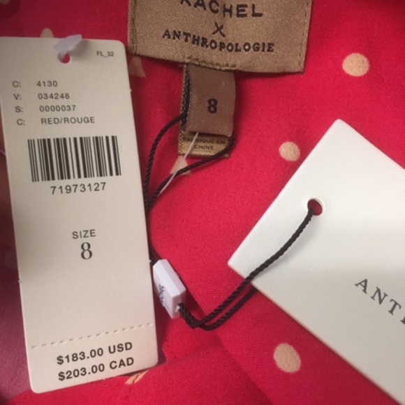 NWT $183 KACHEL x Anthropologie Betty Dot Midi Dress - Picture 7 of 10